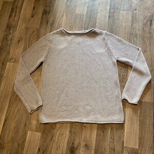 Cotton Stuff Gray Knit Sweater 100% Cotton Size Medium